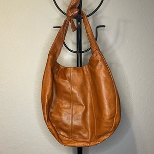 Helena de Natlalio Hobo style purse / bag in rich caramel color leather